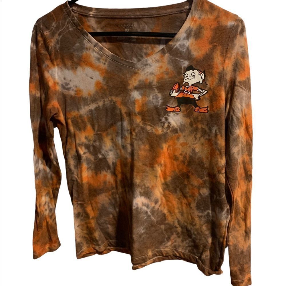 Cleveland browns elf women long sleeve shirt size ps